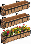 Railing Planter Boxes, 24 Inch Window Boxes Planters, Balcony Planters by VOXOR