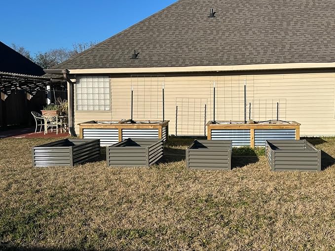A ANLEOLIFE 6-Pack 4X4X1.5ft & 6X3X1.5ft Deep Root Galvanized Raised Garden - Image 5