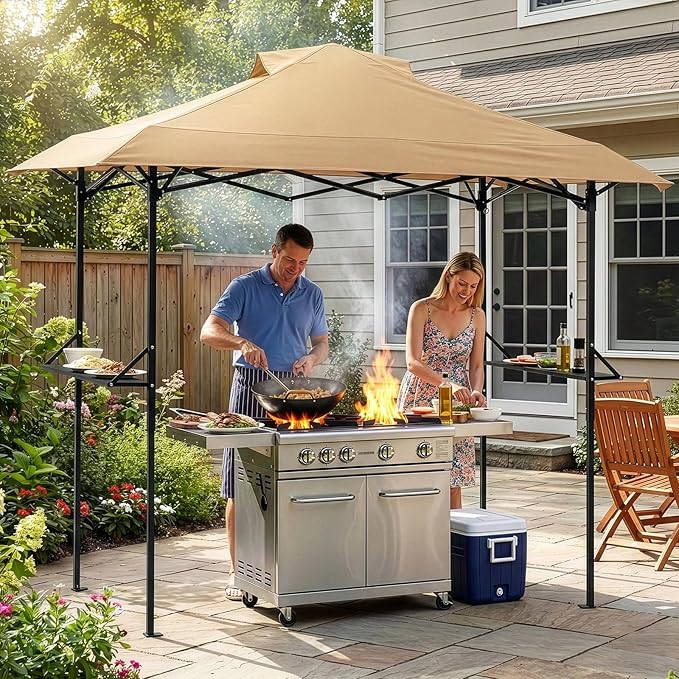 VINGLI 8x5 Pop Up Grill Gazebo BBQ Gazebo - Image 7