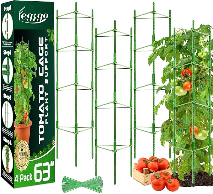 Legigo 4-Pack Tomato Cage for Garden Plant Support- Up to 63inch Garden Stakes - Image 8