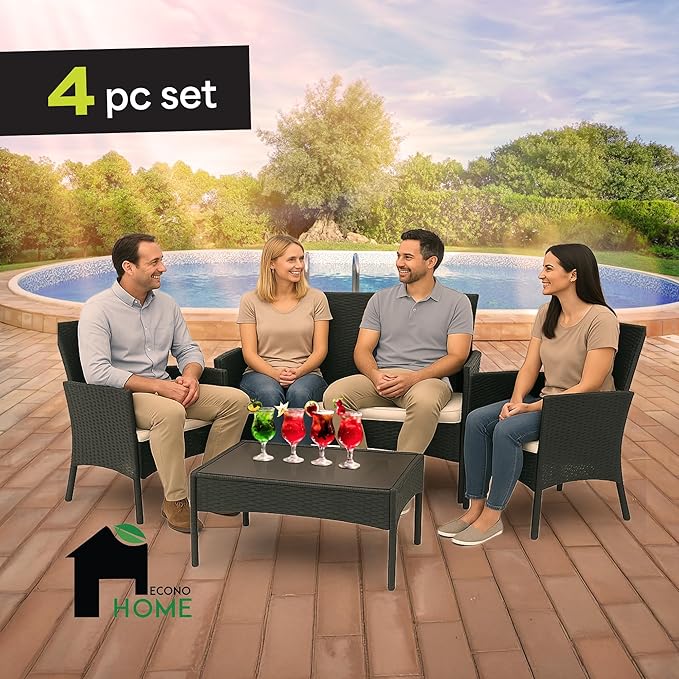 EconoHome 4-Piece Outdoor Patio Furniture Set - Image 2
