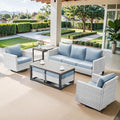 Belord 7 Piece Outdoor Furniture Patio Wicker Sofa Set, Oversize Outdoor Swivel by Belord
