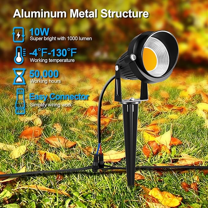 ZUCKEO 10W Low Voltage Landscape Lights LED Landscape Lighting - Image 2