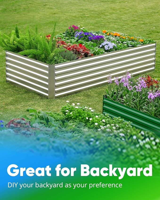 Quictent Galvanized Raised Garden Bed 8x4x2 Ft Tall Metal Planter Box - Image 5