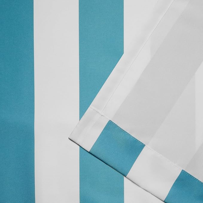 Exclusive Home Canopy Stripe Indoor/Outdoor Grommet Top Curtain Panel, Teal / - Image 4