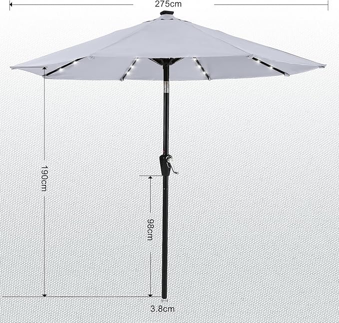 ABCCANOPY Durable Solar Led Patio Umbrellas - Image 3
