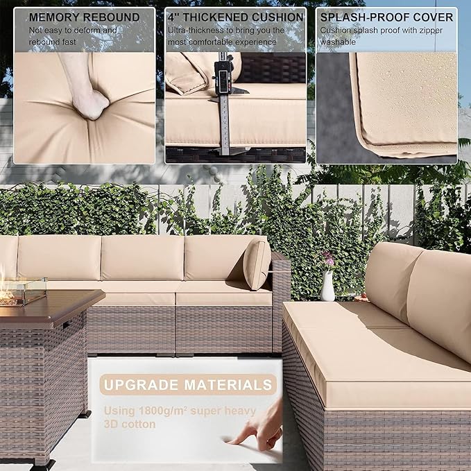 Kullavik 13 Pieces Outdoor Patio Furniture Set - Image 5