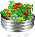 Durable Round Galvanized Steel Raised Garden Bed by zbzbml