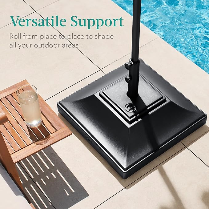 Best Choice Products Fillable Mobile Umbrella Base, Heavy Duty Base, Square - Image 5
