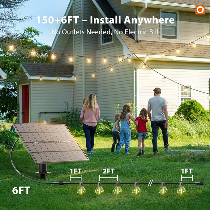 addlon 150FT Solar String Lights Outdoor Waterproof - Image 6