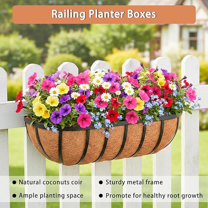 16'' Window Box Railing Planter - Image 2