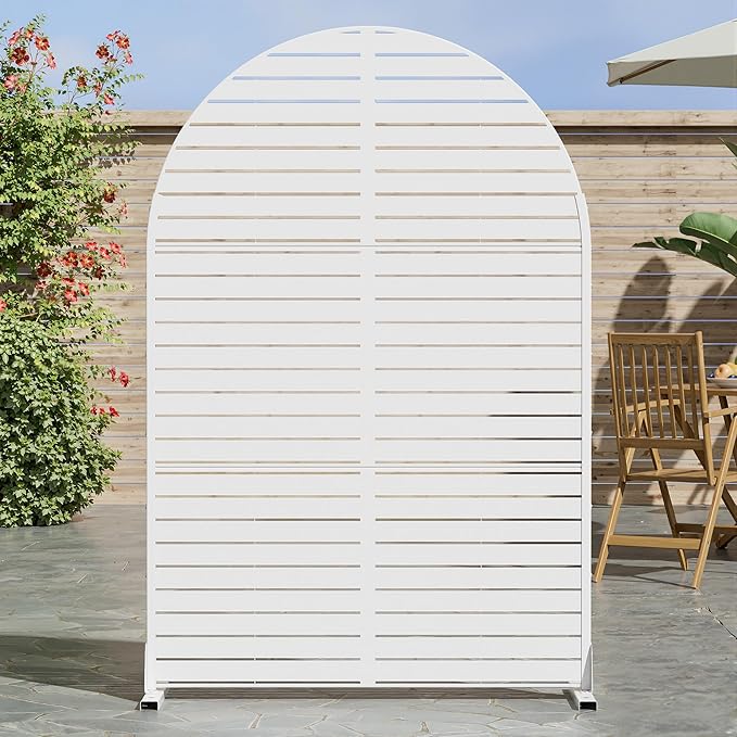 Casaphoria 72" H x 47" W Arched Metal Privacy Screen - Image 2