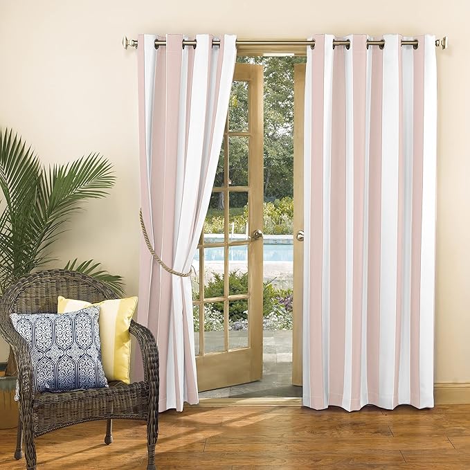 Sun Zero Valencia Cabana Stripe Indoor/Outdoor UV Protectant Energy Efficient - Image 5