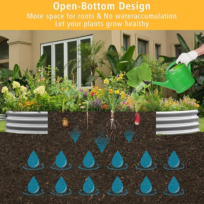 Garden 8x4x1ft Galvanized Raised Garden Bed Kit - Image 5