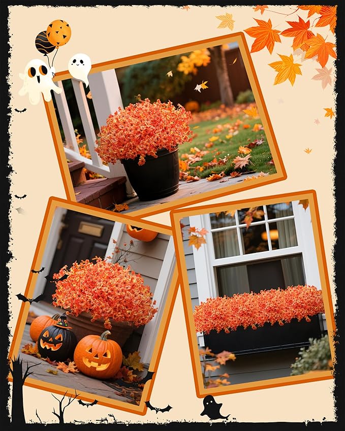 Artificial Fall Flowers Faux Mums - Image 6