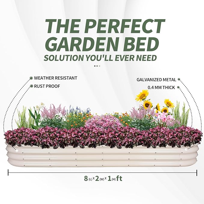 1MORE Galvanized Raised Garden Bed- Planter Garden Boxes Outdoor, Raised Beds - Image 6