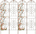 hogardeck 4 Packs 84 * 19 inch Metal Garden Trellis by HOGARDECK