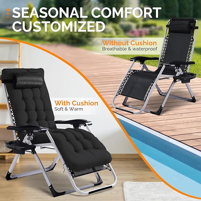 VINGLI Padded Zero Gravity Chair, Lounge Chair - Image 6