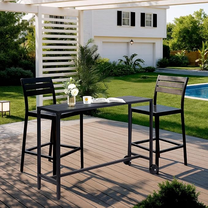 Outvita Outdoor Bar Table, Bistro Rectangle - Image 2