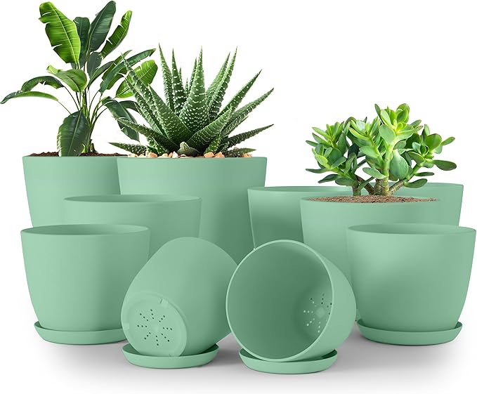 Utopia Home - Plant Pots Indoor - 7/6.6/6/5.3/4.8 Inches Home Decor Flower Pots by UTOPIAHOME