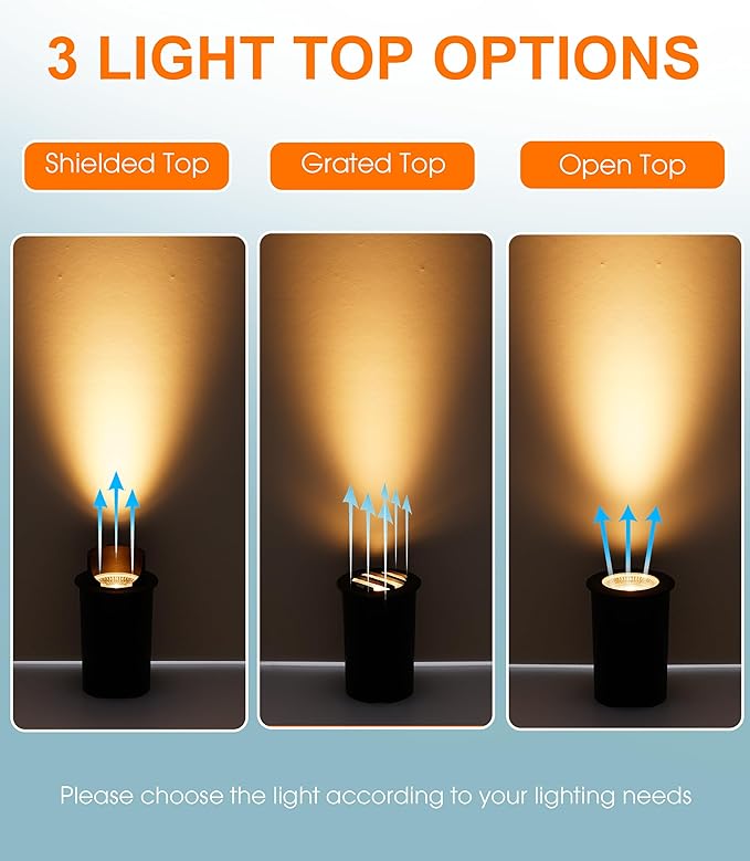 CLOUDY BAY 9W Well Lights Landscape LED In Ground Outdoor, Shielded Top - Image 9