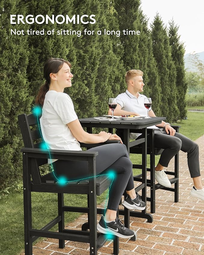 SERWALL 4 Pieces Outdoor Patio Bar Set - Image 7