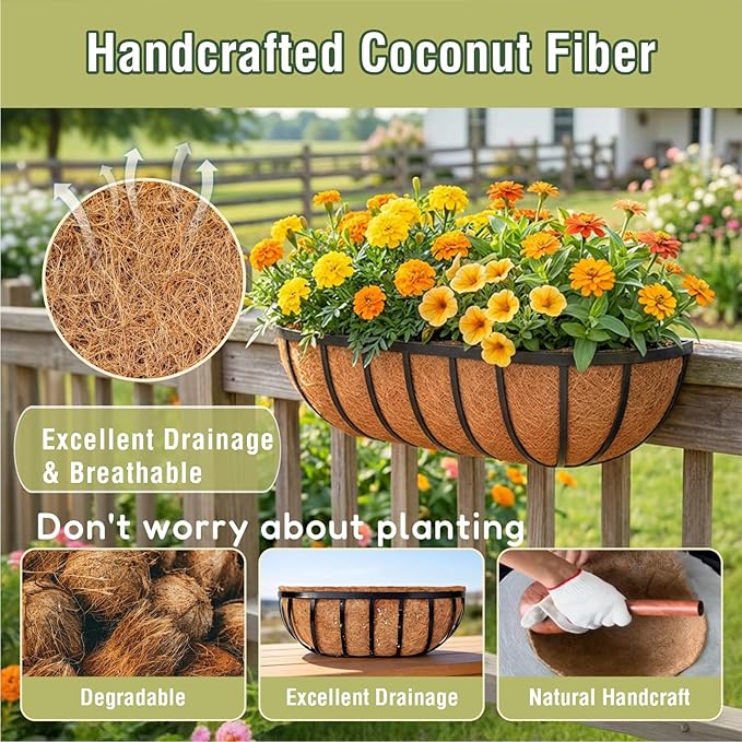 2 Pcs 24 Inch Trough Coco Liner - Image 3