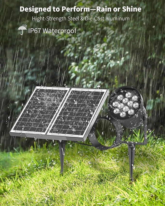 Ofuray Solar Spot Lights Outdoor, RGB Color Changing - Image 5