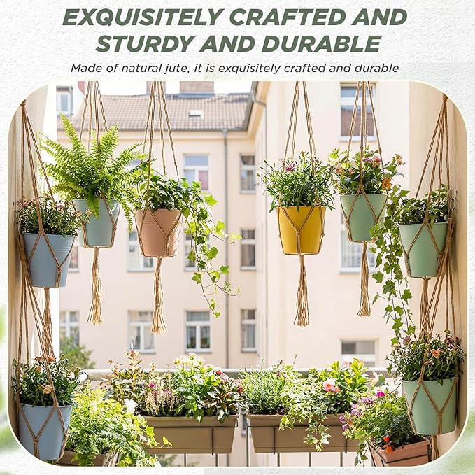 EBOOT 2 Pack 33 Inch Large Macrame Plant Hanger Rope to Hang Flower Pot Plant - Image 4