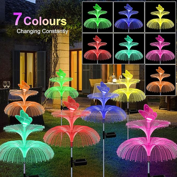 6 Pack Solar Garden Lights, Gardening Birthday Gifts - Image 3