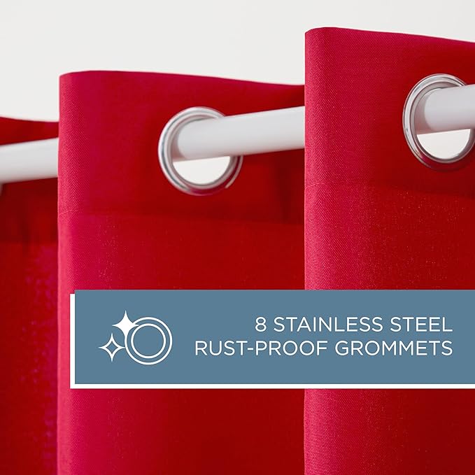 TOWN & COUNTRY BASICS Cabana Solid Heavyweight Indoor Outdoor Curtains - Image 11