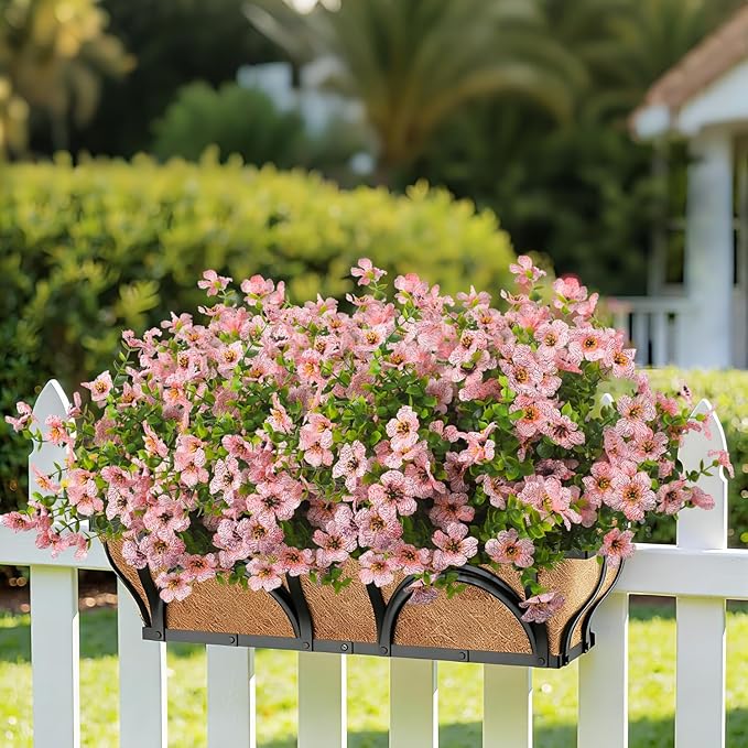 20 Bundles Artificial Flowers for Outdoors, UV Resistant Fake Plants Flowers - Image 6