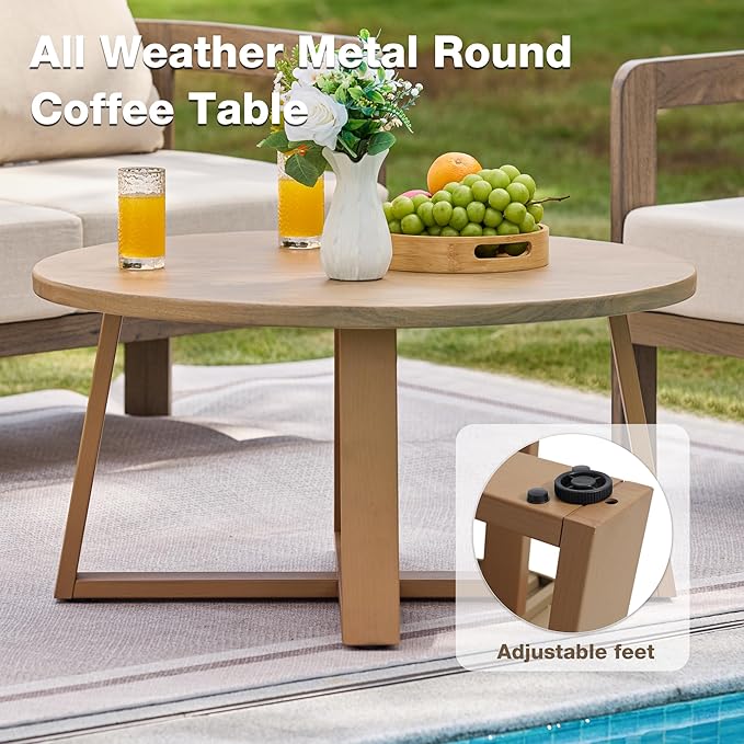 Patio Furniture Set, 4 Pieces Outdoor Furniture Patio Conversation Set - Image 5