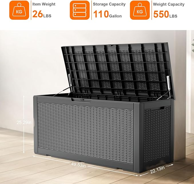 ROJIK Outdoor Storage Housing Deck Box - Image 2