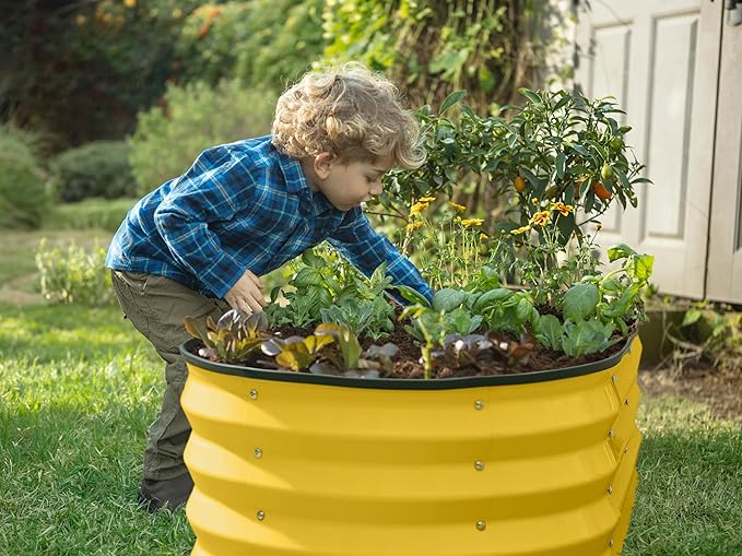 Plant & Plot Galvanized Raised Garden Beds Outdoor // 4×2×1 ft Planter Raised - Image 5