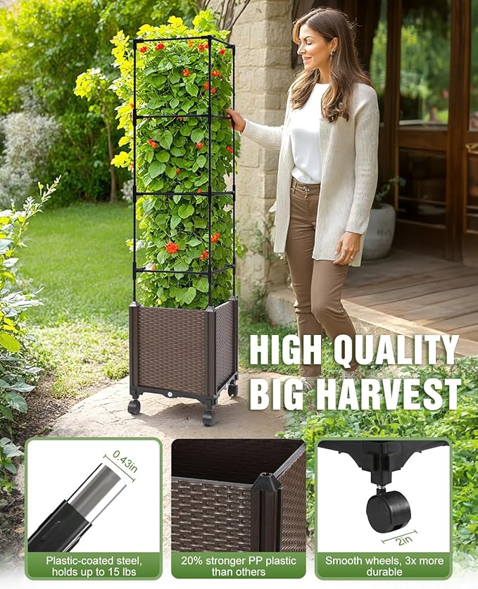 Jayhalo 71inch Planter Boxes Outdoor, 3-in-1 Planter Box - Image 3