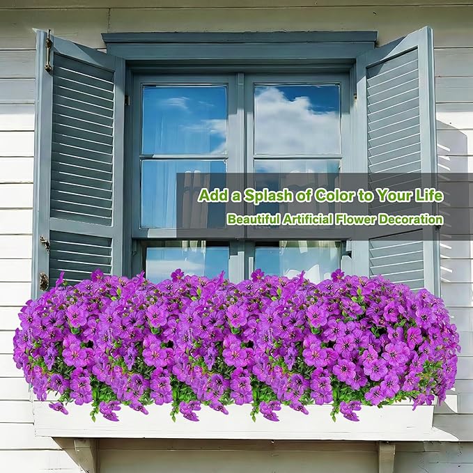Artificial Flowers for Outdoor Indoor, Silk Flowers No Fade Fake Plastic - Image 6
