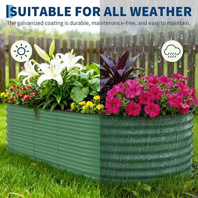 Garvee Galvanized Raised Garden Bed Outdoor, Rust-Resistant Raised Garden Beds - Image 8