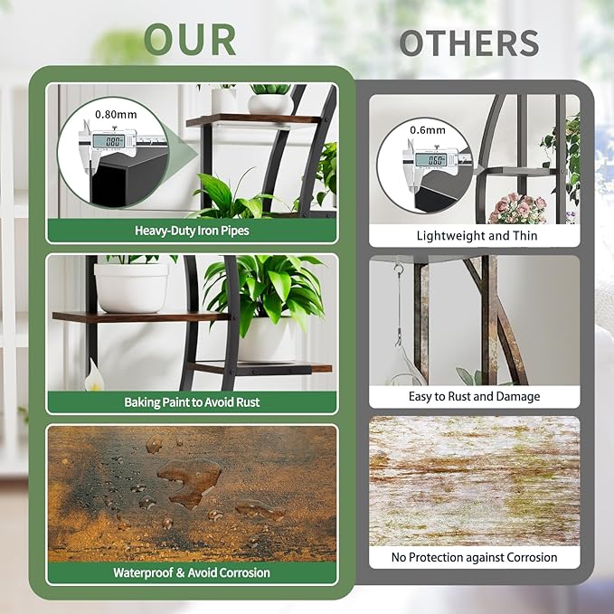 62“ Plant Stand Indoor with Grow Lights - Image 7