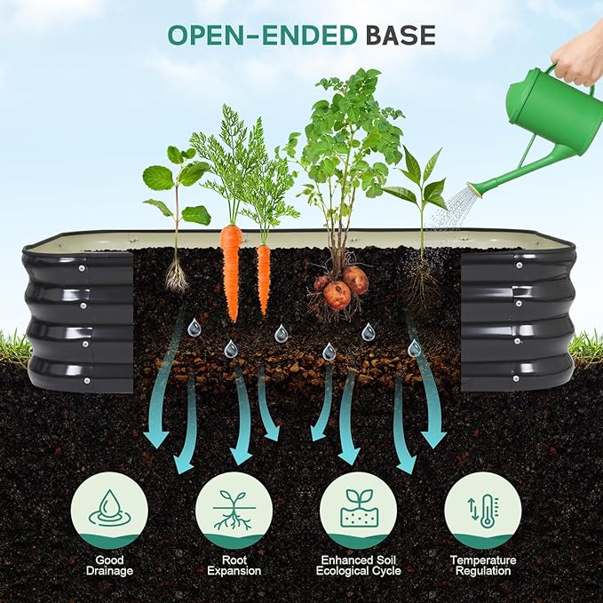 3 in 1 Galvanized Raised Garden Bed - Image 7