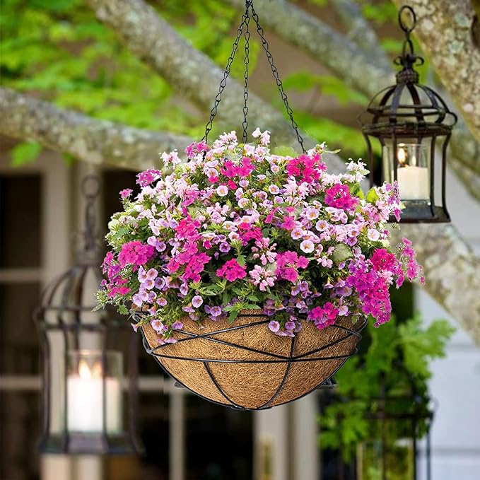 4 Pack 12 Inch Hanging Planters - Image 2