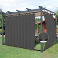 Easy-Going Outdoor Patio Curtains Detachable Tab Top Windproof Weatherproof by Easy-Going