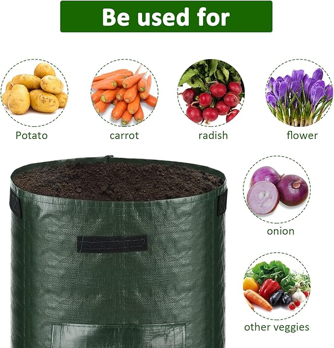 JJGoo Potato Grow Bags, 3 Pack 10 Gallon - Image 3