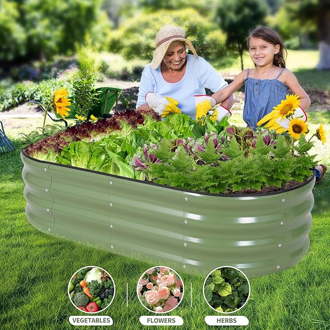 Galvanized Raised Garden Bed Outdoor- Raised Beds - Image 7