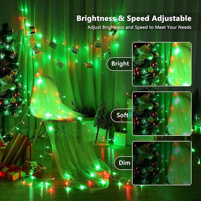 Brizled RGB Christmas Lights, 66ft 200 LED Color Changing Christmas Light - Image 6