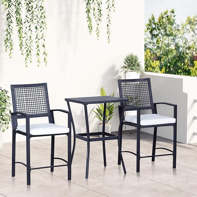 Outsunny 3pcs Patio Bar Set - Image 2