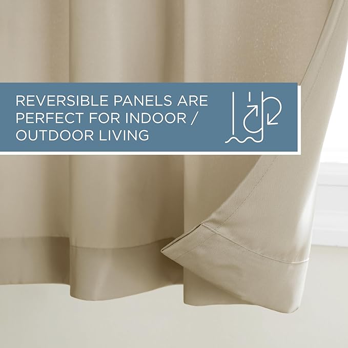 Town & Country Basics Cabana Solid Heavyweight Indoor Outdoor Curtains - Image 6