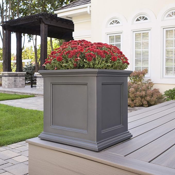 Mayne Fairfield 20-Inch Square Planter – Self-Watering, Weather-Resistant - Image 8