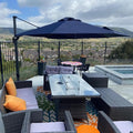 PURPLE LEAF 11 Feet Patio Round Cantilever Umbrella by PURPLELEAF