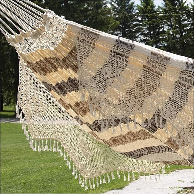 Vivere Authentic Brazilian Cotton Hammock - 450 lb Capacity - Image 6
